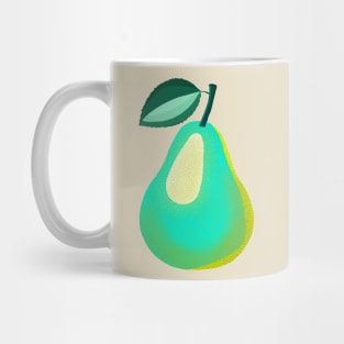 Mid Century Pear Turquoise Mug